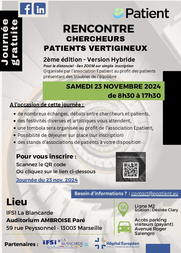 Journée Rencontre Patients Vertigineux - Chercheurs